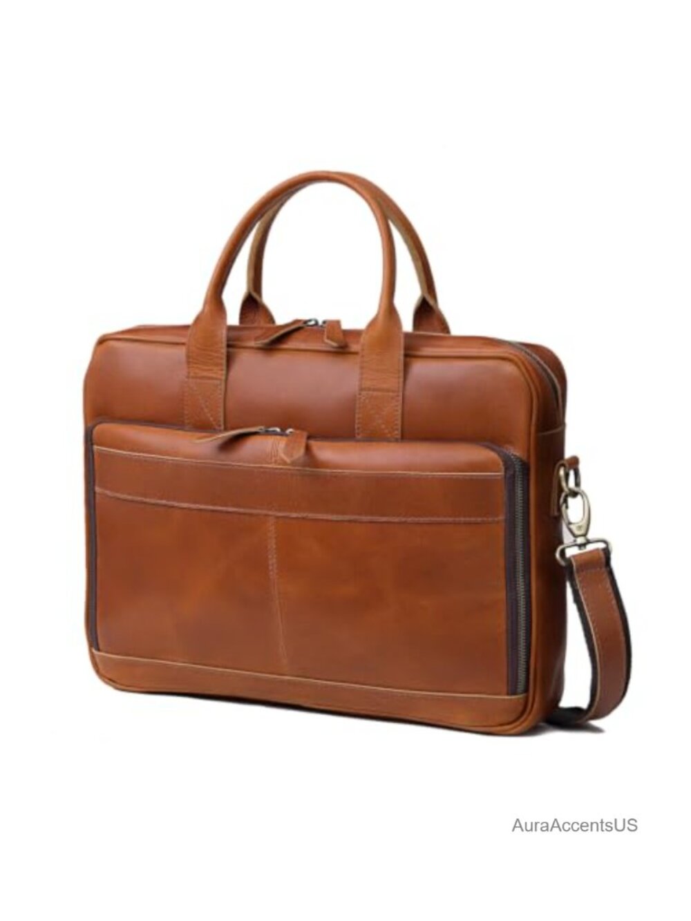 Buffalo Leather Laptop Briefcase Messenger Bag Travel Handcrafted